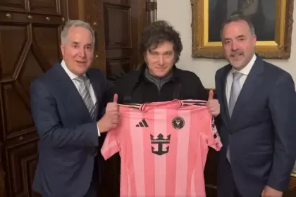 Los dueños del Inter Miami posaron junto a Javier Milei en la Casa Rosada
