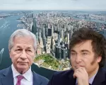 Jamie Dimon, CEO del JP Morgan y Javier Milei