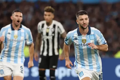El delantero Lucianto Vietto marcó en el duelo de ida ante Botafogo. (@ConmebolRecopa)