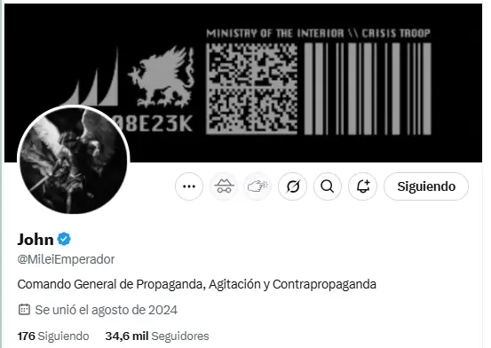 La cuenta que se le atribuye.