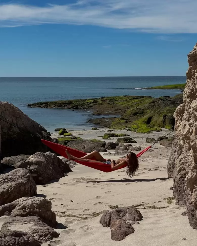 Juliana Awada, relajando en Chubut.