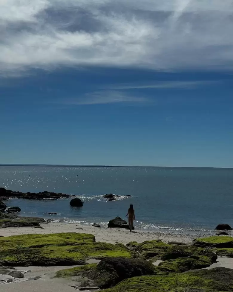 Las playas atlánticas de Bahía Bustamante.