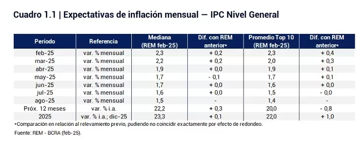 El REM del BCRA