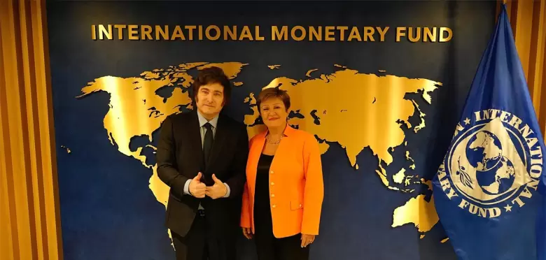 Javier Milei y Kristalina Georgieva
