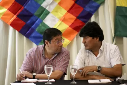 Luis Arce y Evo Morales