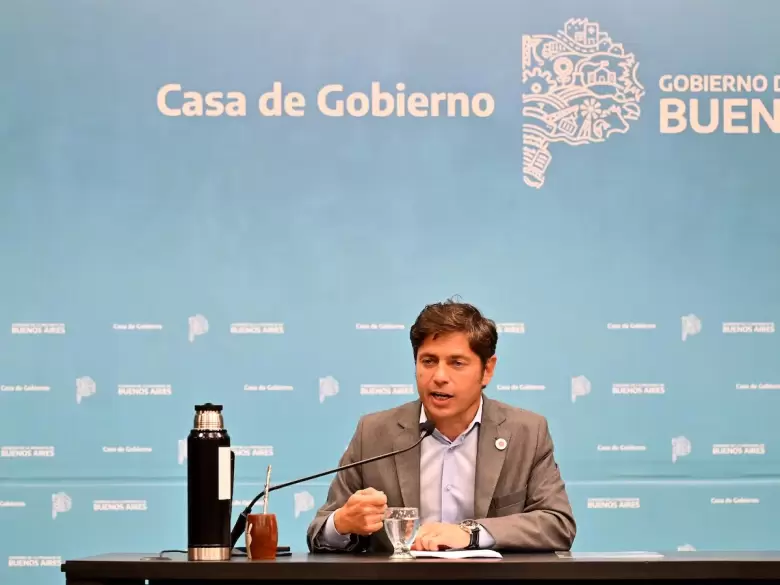 El gobernador Axel Kicillof