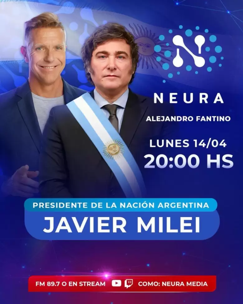 Reportaje de Fantino a Javier Milei.
