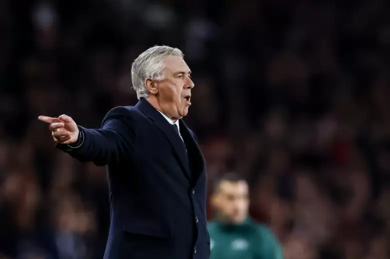 Carlo Ancelotti, DT del Madrid.