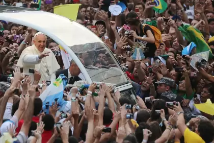 El papa Francisco en Brasil en 2013
