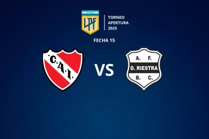 Independiente y Deportivo Riestra se enfrentan por la fecha 15 del Grupo B del Torneo Apertura 2025