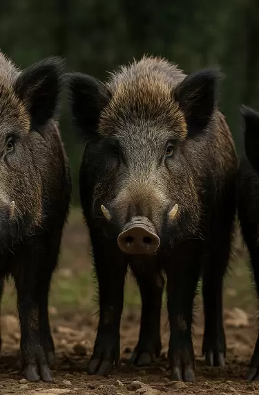 Invasión de jabalíes en Llao Llao.