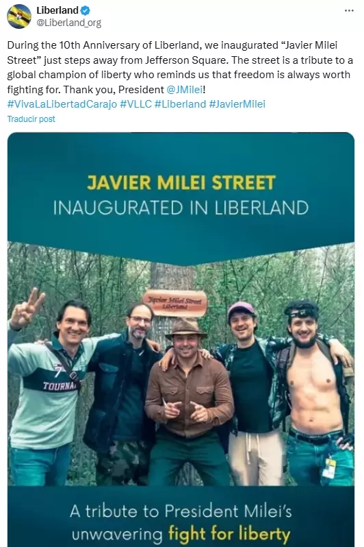 El posteo de Liberland