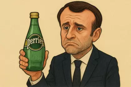 Watergate francés: Macron se ahoga en un vaso de agua "mineral"