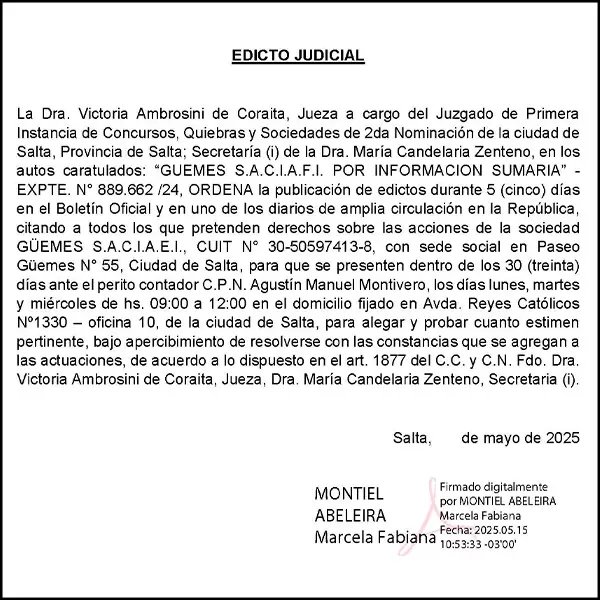edicto guemes