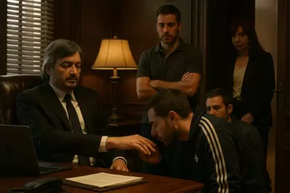 Mximo Kirchner, como en El Padrino