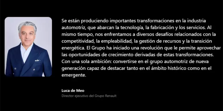 La cita de De Meo que evidencia el momento que atraviesa la industria automotriz.