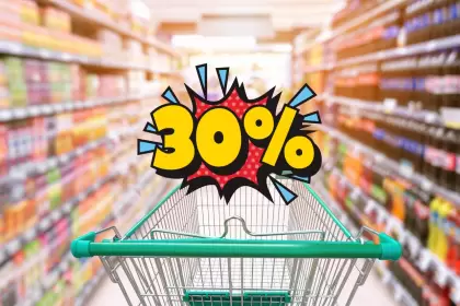 30% descuento en supermercados
