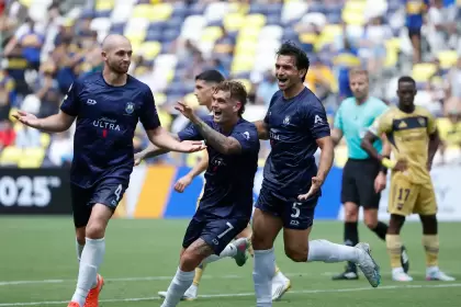 El festejo de Gray luego de marcar su gol ante Boca en el Mundial de Clubes