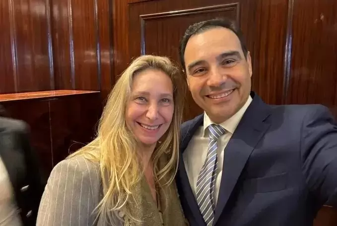 Karina Milei y Gustavo Valdés