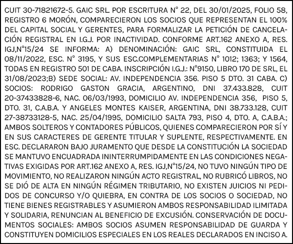 edicto gaic