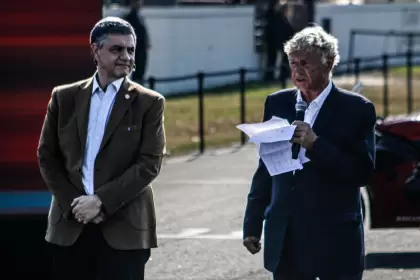 El jefe de Gobierno, Jorge Macri, junto al ingeniero alemán Hermann Tilke, quien estará a cargo de rediseñar el autódromo