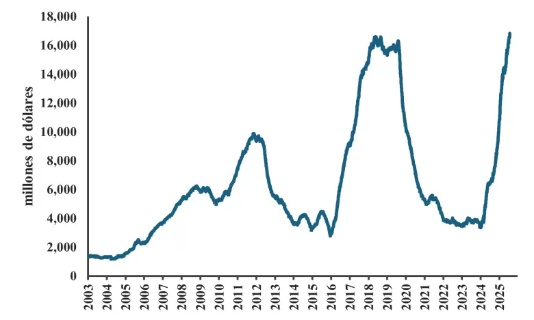 Argentina: récord de crédito en dólares.