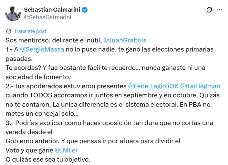 Sebastian Galmarini vs Grabois