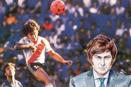 El Beto Alonso y Javier Milei.