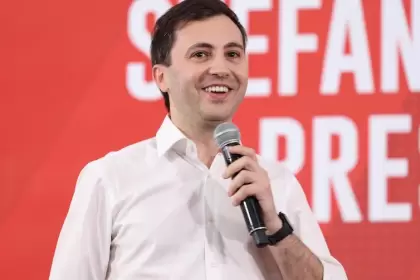 Stefano Di Carlo, en el lanzamiento de su candidatura a presidente de River