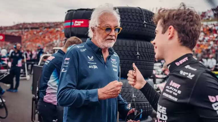 Flavio Briatore junto a Franco Colapinto