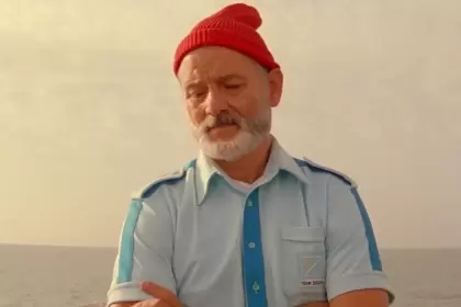 Bill Murray, como Steve Zissou, en una película de Wes Anderson.