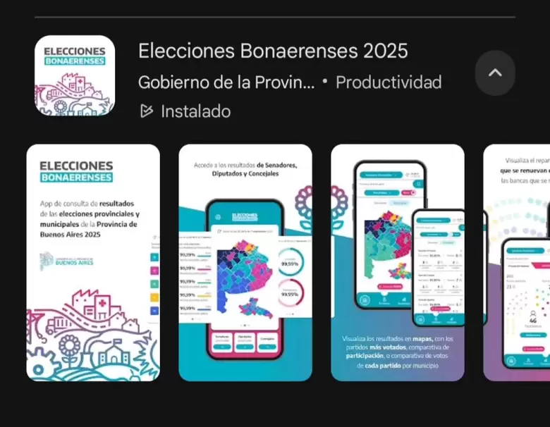 La app de los resultados.