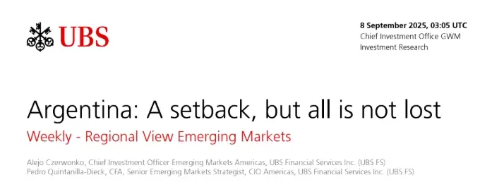 Informe de UBS: "Un retroceso, pero no todo está perdido"