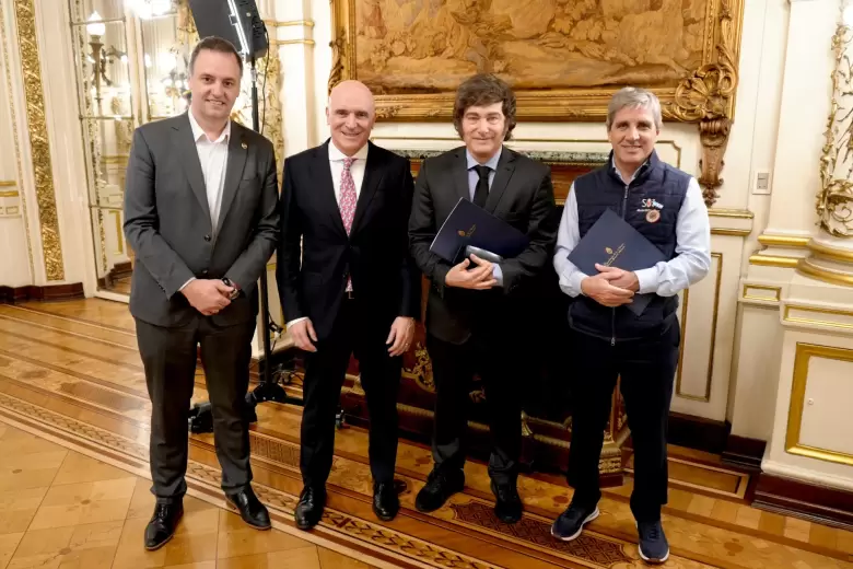Adorni, Espert, Milei y Caputo.