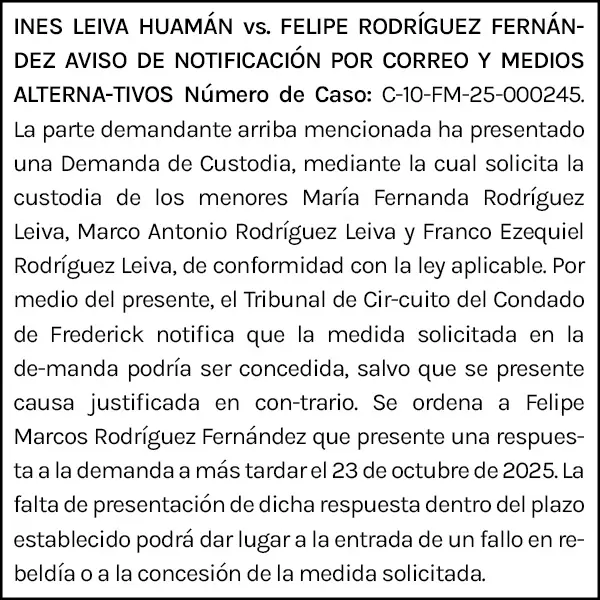 ines leiva huaman vs. felipe rodriguez fernandez