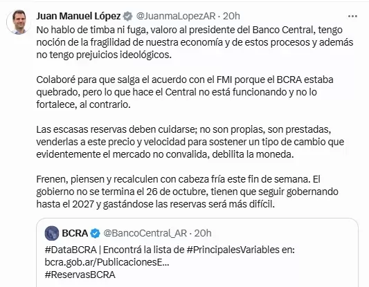 El reclamo del lilito López