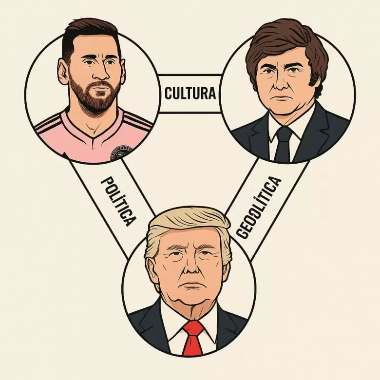Messi, Milei y Trump son el triángulo de hierro