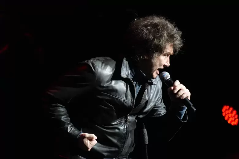 Javier Milei en el Movistar Arena