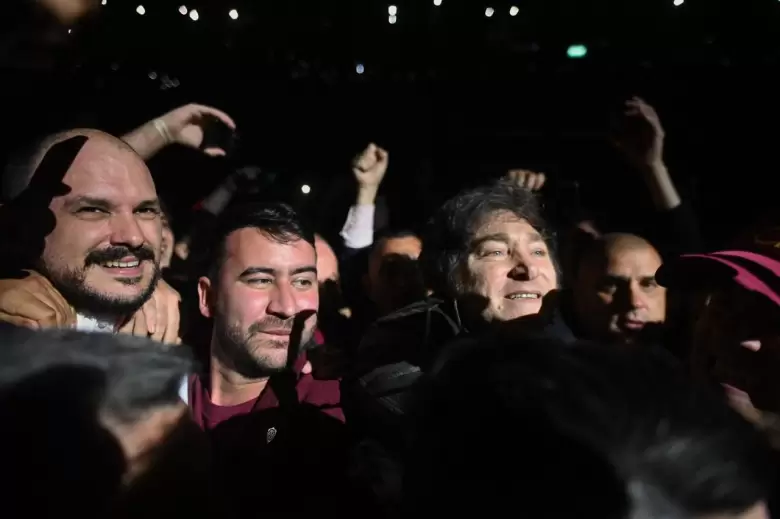 Javier Milei en el Movistar Arena