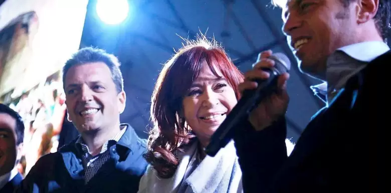 Massa, Cristina y Kicillof - .