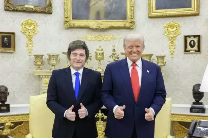 Trump y Milei en la Oficina Oval.