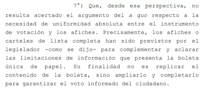 Fallo afiches BUP CNE PBA