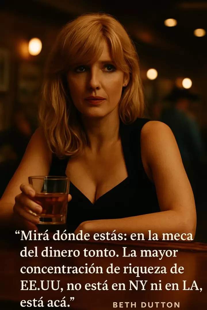 La hermosa y despiadada Beth Dutton, entre trago y trago, lo entiende mejor que nadie.