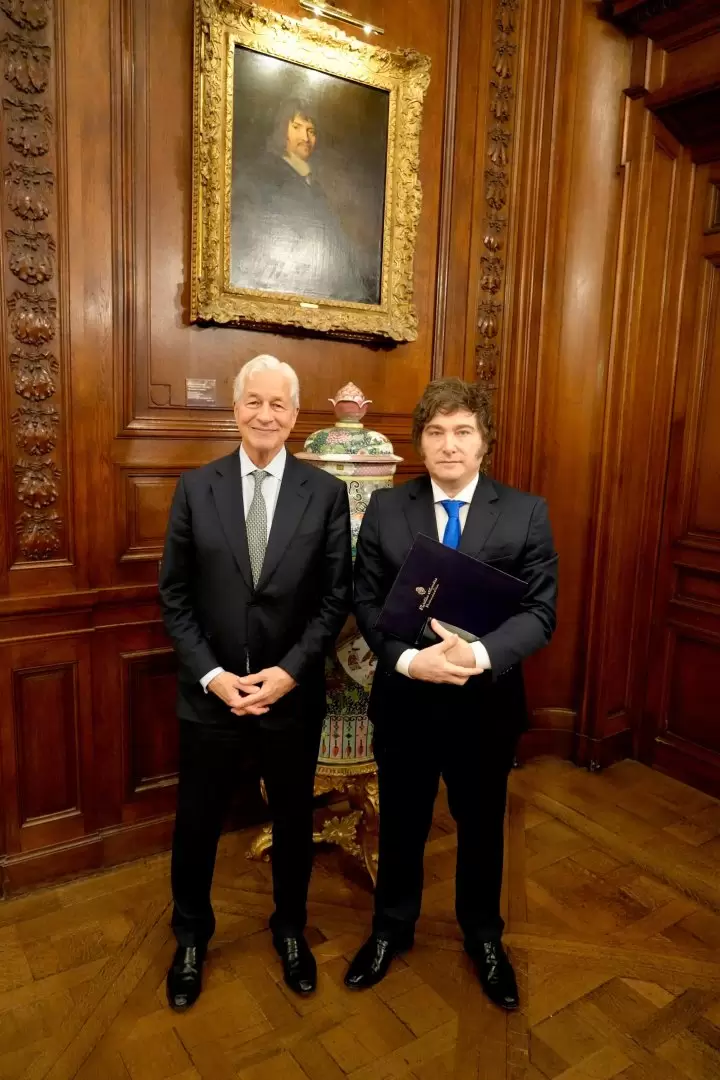 Jamie Dimon con Milei