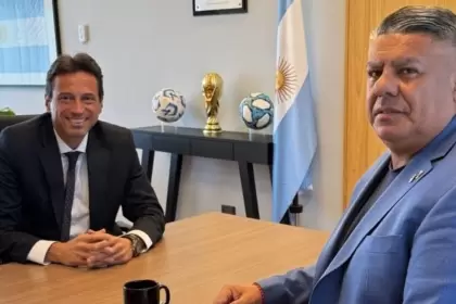 Marcelo Moretti y Claudio Tapia, presidentes de San Lorenzo y de AFA, respectivamente.