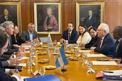 La delegación argentina en Uruguay.