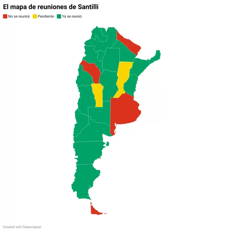El mapa de reuniones de Santilli