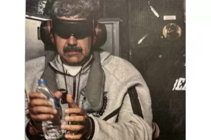 Nicolás Maduro detenido, la imagen oficial que dio a conocer Donald Trump.