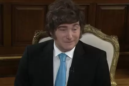 Milei, durante la entrevista