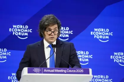 Milei, durante su discurso en Davos 2026